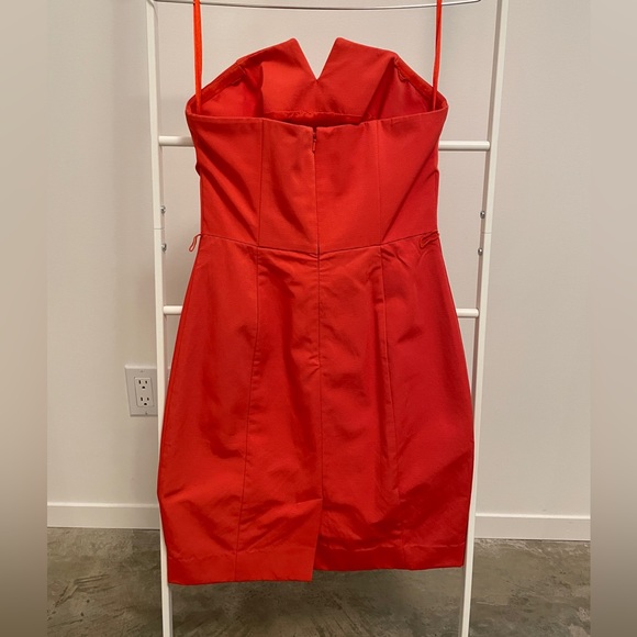 Strapless Dress Bright Orange - Picture 2 of 3